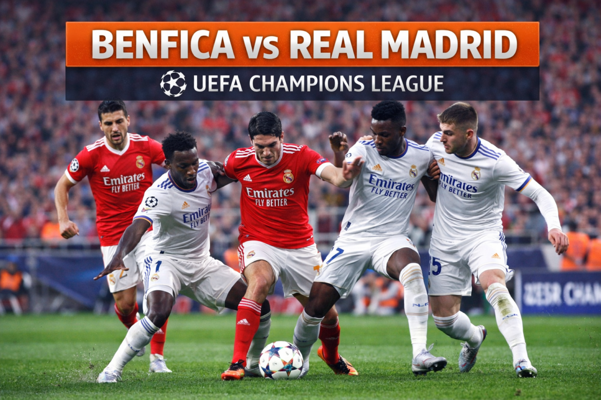 Benfica vs Real Madrid match action