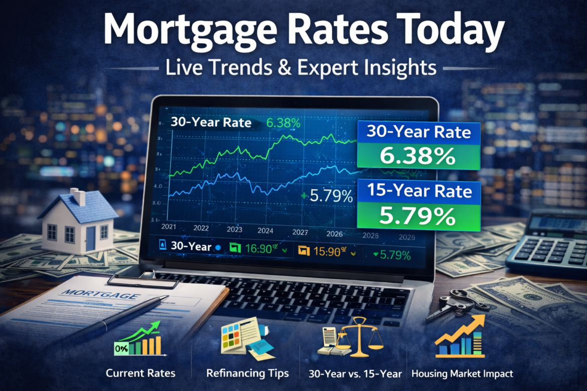 mortgage rates today chart showing 30-year and 15-year trends