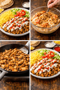 Authentic NYC Chicken Over Rice yellow rice