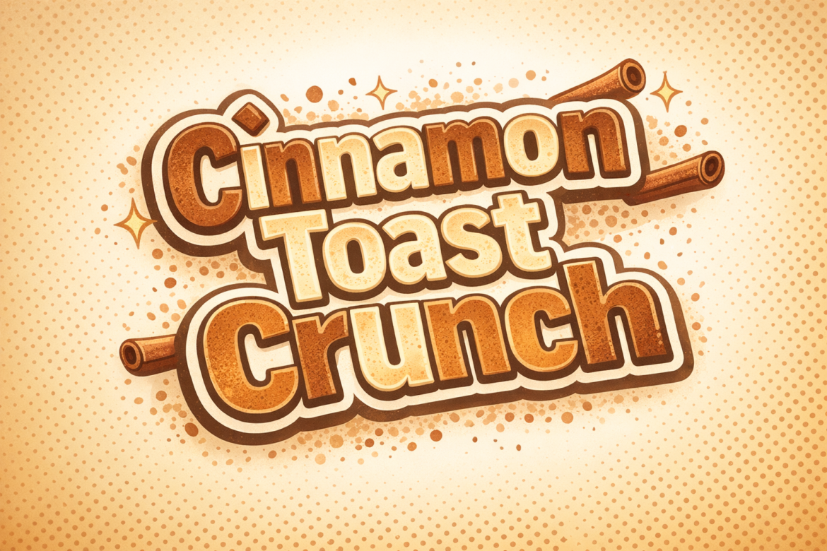 Homemade Cinnamon Toast Crunch-inspired cereal with golden cinnamon sugar coating