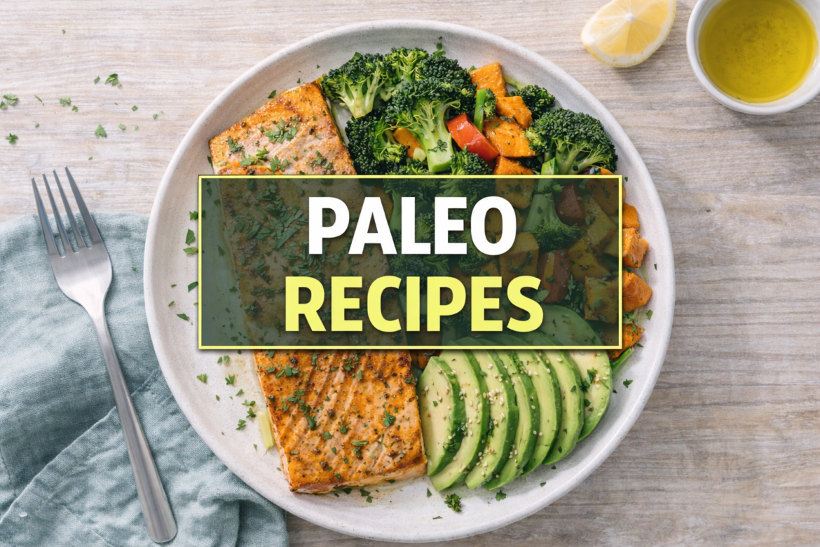 paleo recipes grilled salmon vegetables and avocado